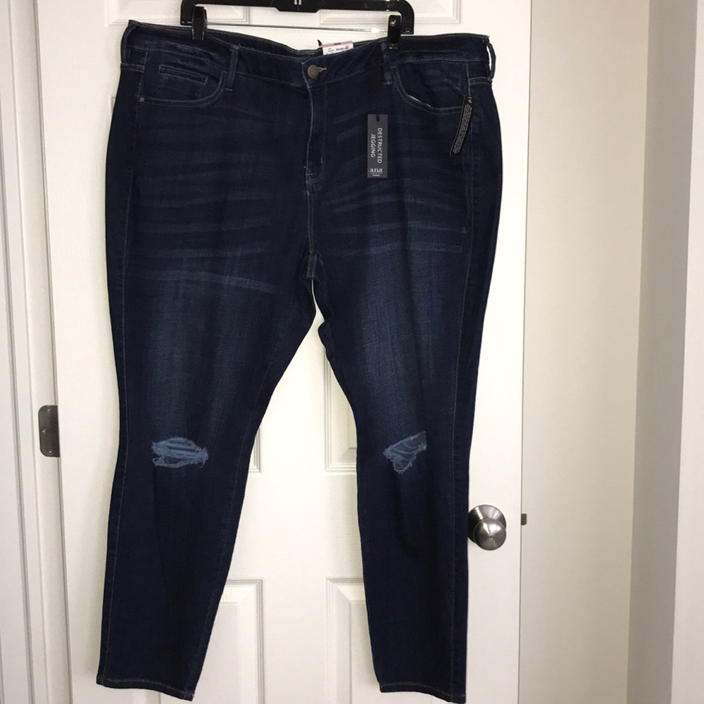 DESTRUCTED JEGGING JEANS PLUS SIZE 24w NWT